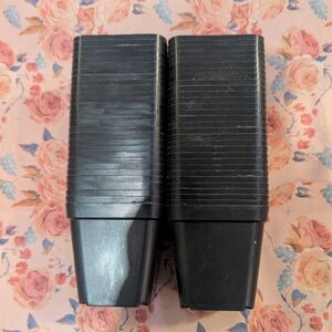 Black plastic planters, 2.5 Inch